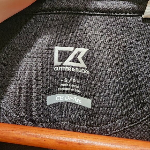 Cutter & Buck Polo Shirt Men's Size S Black Short Sleeve Golf Dry Tec Logo - Picture 5 of 10